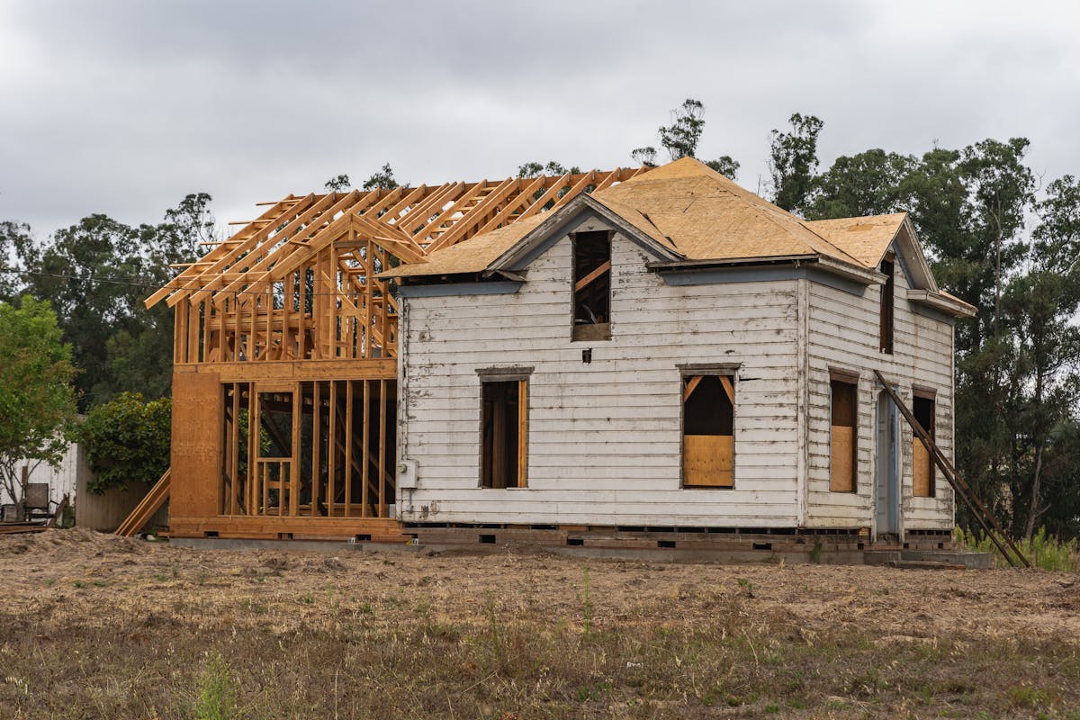 House renovation with new timber frame construction